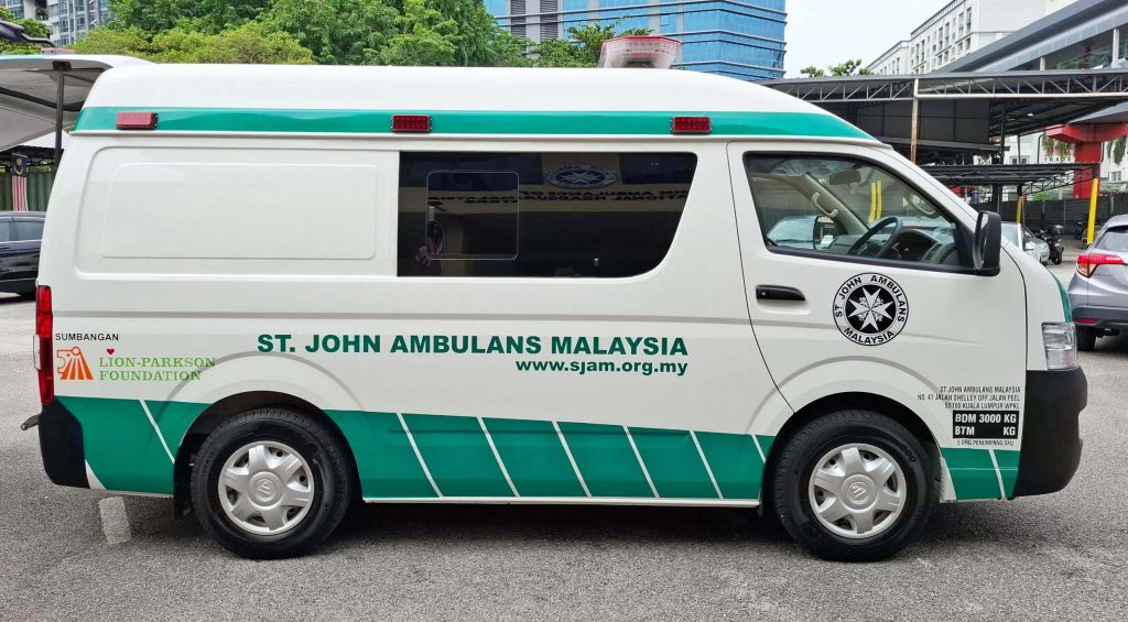 Side view of Ambulance